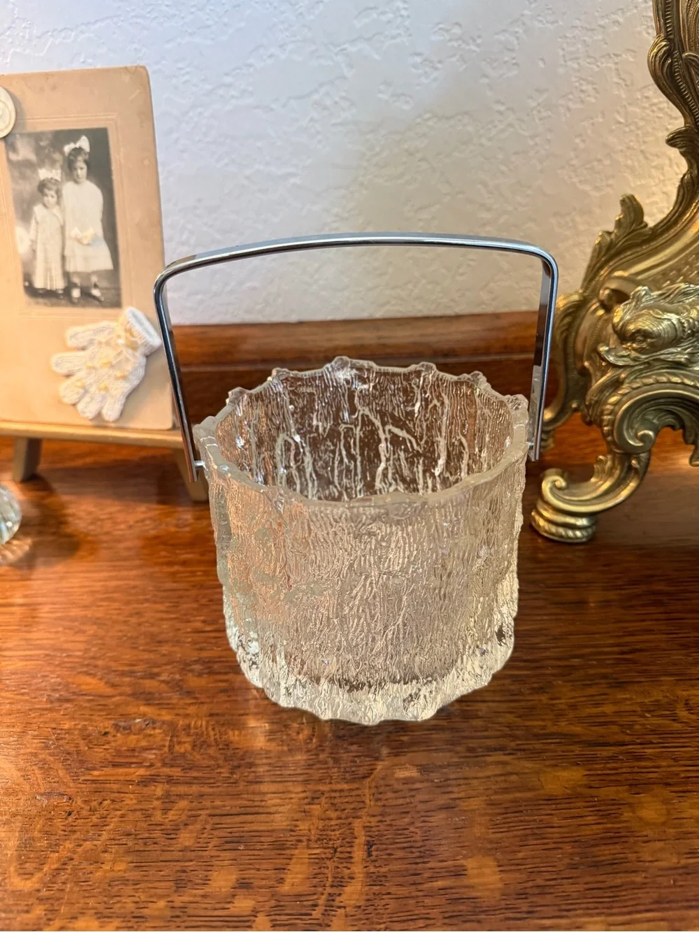 Vintage Iittala “Seita” Textured Glass Sculptural Vessel – Mid Century Modern
